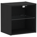 vidaXL Floating Shelf Black Oak 40x28,5x40 cm Engineered Wood