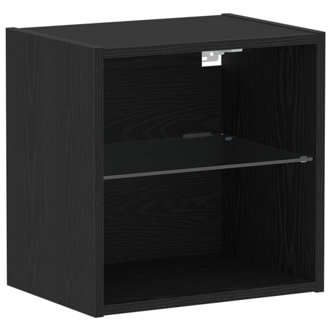 vidaXL Floating Shelf Black Oak 40x28,5x40 cm Engineered Wood