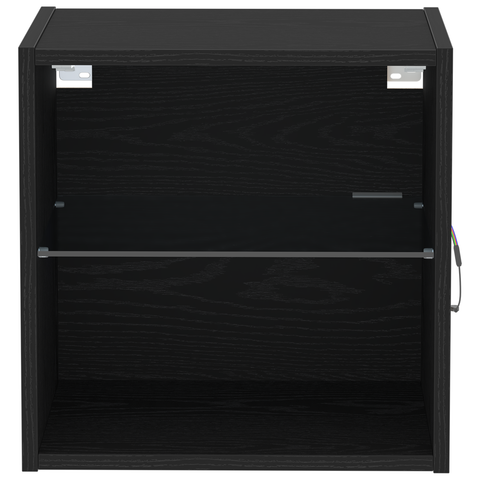 vidaXL Floating Shelf Black Oak 40x28,5x40 cm Engineered Wood