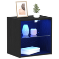 vidaXL Floating Shelf Black Oak 40x28,5x40 cm Engineered Wood