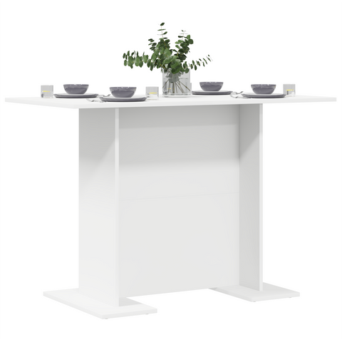 vidaXL Dining Table White 110x60x75 cm Engineered Wood