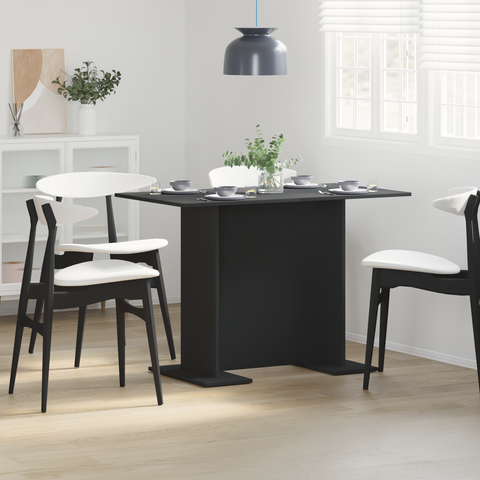 vidaXL Dining Table Black 100x60x75 cm Engineered Wood