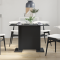 vidaXL Dining Table Black 100x60x75 cm Engineered Wood