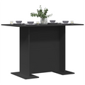 vidaXL Dining Table Black 100x60x75 cm Engineered Wood