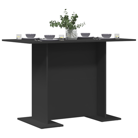 vidaXL Dining Table Black 100x60x75 cm Engineered Wood