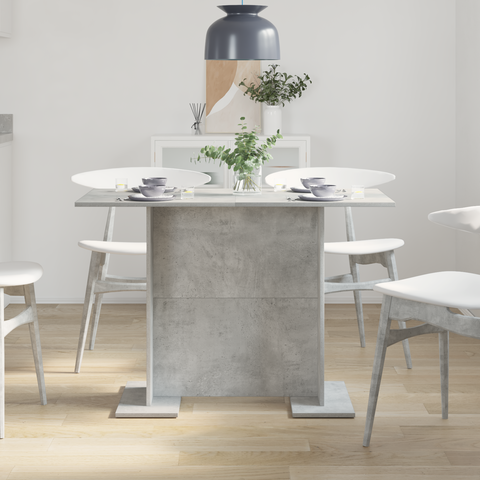 vidaXL Dining Table Concrete Grey 110x60x75 cm Engineered Wood