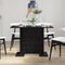 vidaXL Dining Table Black Oak 110x60x75 cm Engineered Wood