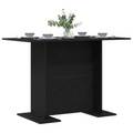 vidaXL Dining Table Black Oak 110x60x75 cm Engineered Wood