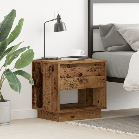 vidaXL Bedside Cabinet Old Wood 45x34x44 cm Engineered Wood