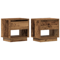 vidaXL Bedside Cabinet 2 pcs Old Wood 45x34x45 cm Engineered Wood
