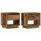 vidaXL Bedside Cabinet 2 pcs Old Wood 45x34x45 cm Engineered Wood