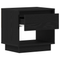 vidaXL Bedside Cabinet Black Oak 45x34x48 cm Engineered Wood