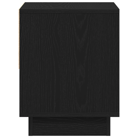 vidaXL Bedside Cabinet Black Oak 45x34x48 cm Engineered Wood