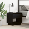 vidaXL Bedside Cabinet Black Oak 45x34x48 cm Engineered Wood