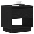 vidaXL Bedside Cabinet Black Oak 45x34x48 cm Engineered Wood