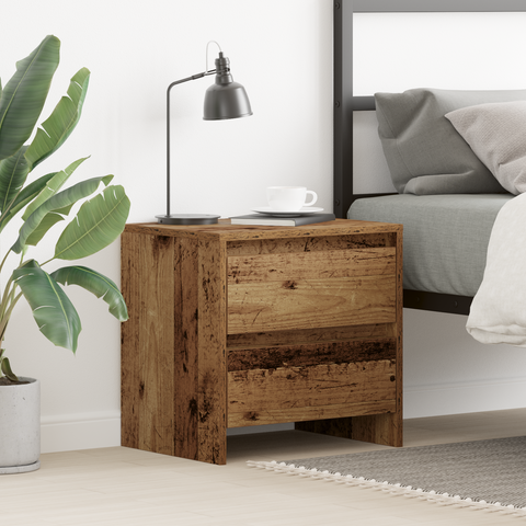vidaXL Bedside Cabinet Old Wood 45x34x44.5 cm Engineered Wood
