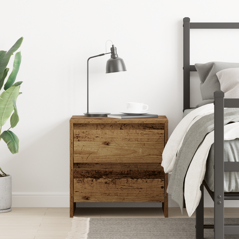 vidaXL Bedside Cabinet Old Wood 45x34x44.5 cm Engineered Wood