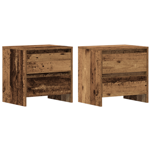 vidaXL Bedside Cabinet 2 pcs Old Wood 45x34x44,5 cm Engineered Wood