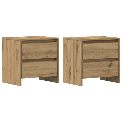 vidaXL Bedside Cabinet 2 pcs Artisan Oak 45x34x44,5 cm Engineered Wood
