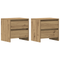 vidaXL Bedside Cabinet 2 pcs Artisan Oak 45x34x44,5 cm Engineered Wood