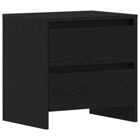 vidaXL Bedside Cabinet Black Oak 45x34x44,5 cm Engineered Wood