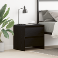 vidaXL Bedside Cabinet Black Oak 45x34x44,5 cm Engineered Wood