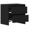 vidaXL Bedside Cabinet 2 pcs Black Oak 45x34x44,5 cm Engineered Wood