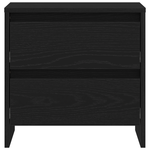 vidaXL Bedside Cabinet 2 pcs Black Oak 45x34x44,5 cm Engineered Wood