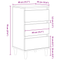vidaXL Bedside Cabinet Old Wood 40x35x70 cm Engineered Wood