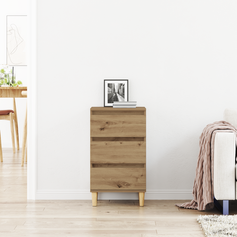 vidaXL Bedside Cabinet Artisan Oak 40x35x70 cm Engineered Wood