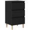 vidaXL Bedside Cabinet Black Oak 40x35x70 cm Engineered Wood