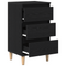 vidaXL Bedside Cabinet Black Oak 40x35x70 cm Engineered Wood