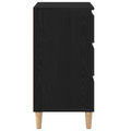 vidaXL Bedside Cabinet Black Oak 40x35x70 cm Engineered Wood