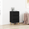 vidaXL Bedside Cabinet Black Oak 40x35x70 cm Engineered Wood
