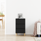 vidaXL Bedside Cabinet Black Oak 40x35x70 cm Engineered Wood
