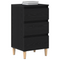 vidaXL Bedside Cabinet Black Oak 40x35x70 cm Engineered Wood