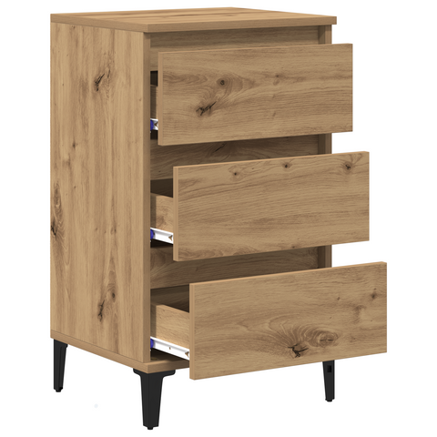 vidaXL Bedside Cabinet Artisan Oak 40x35x70 cm Engineered Wood