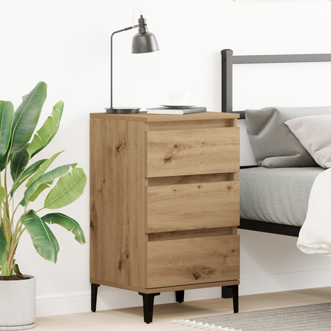 vidaXL Bedside Cabinet Artisan Oak 40x35x70 cm Engineered Wood