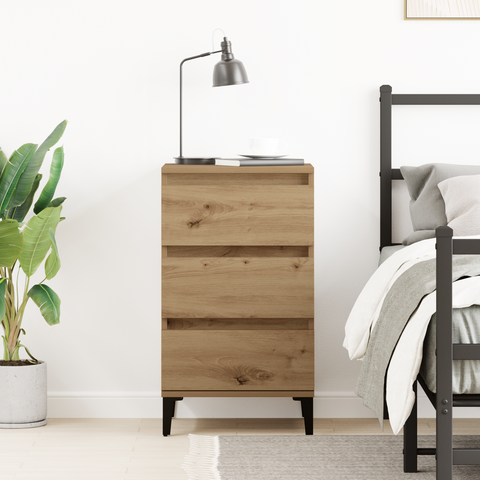 vidaXL Bedside Cabinet Artisan Oak 40x35x70 cm Engineered Wood