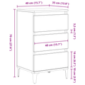 vidaXL Bedside Cabinet Artisan Oak 40x35x70 cm Engineered Wood