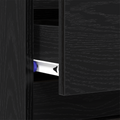 vidaXL Bedside Cabinet Black Oak 40x35x70 cm Engineered Wood