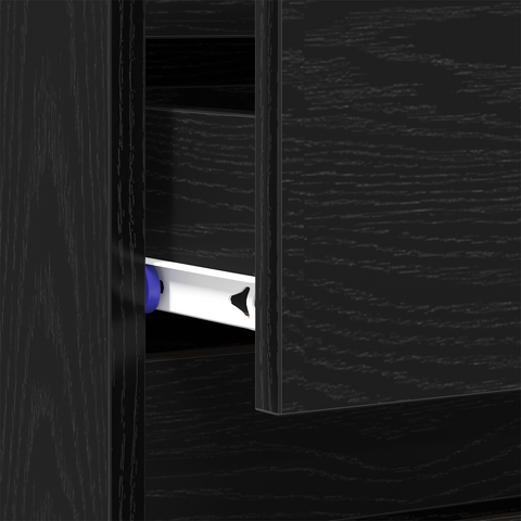 vidaXL Bedside Cabinet Black Oak 40x35x70 cm Engineered Wood