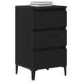 vidaXL Bedside Cabinet Black Oak 40x35x70 cm Engineered Wood