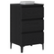 vidaXL Bedside Cabinet Black Oak 40x35x70 cm Engineered Wood
