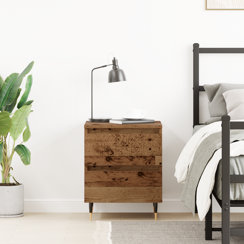 vidaXL Bedside Cabinet Old Wood 40x35x50 cm Engineered Wood