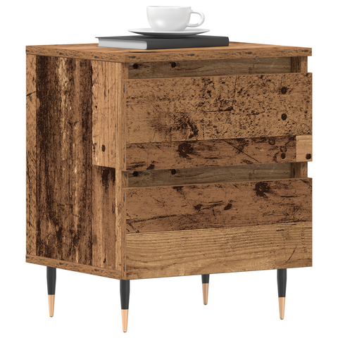 vidaXL Bedside Cabinets 2 pcs Old Wood 40x35x50 cm Engineered Wood