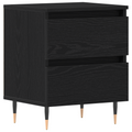 vidaXL Bedside Cabinet Black Oak 40x35x50 cm Engineered Wood
