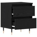 vidaXL Bedside Cabinet Black Oak 40x35x50 cm Engineered Wood