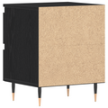 vidaXL Bedside Cabinet Black Oak 40x35x50 cm Engineered Wood
