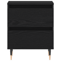 vidaXL Bedside Cabinet Black Oak 40x35x50 cm Engineered Wood